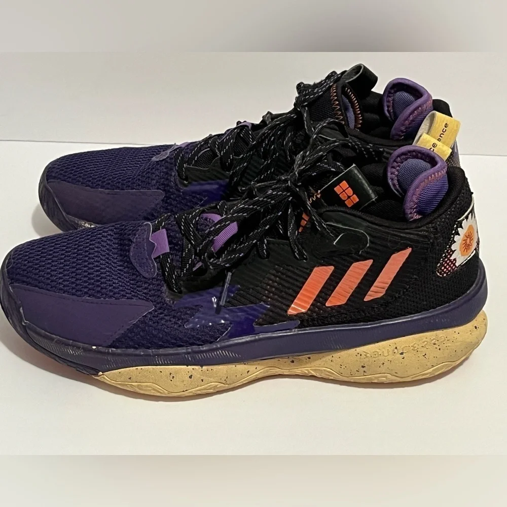 Adidas Dame 8 Honoring Black Excellence Purple & Black Rare Sneakers Size 8